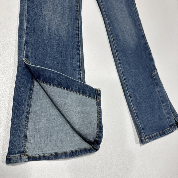 Joe's Girls The Taurus Bell Jeans High Rise Wide Leg Split Hem Size 6X Stretch - Picture 7 of 13